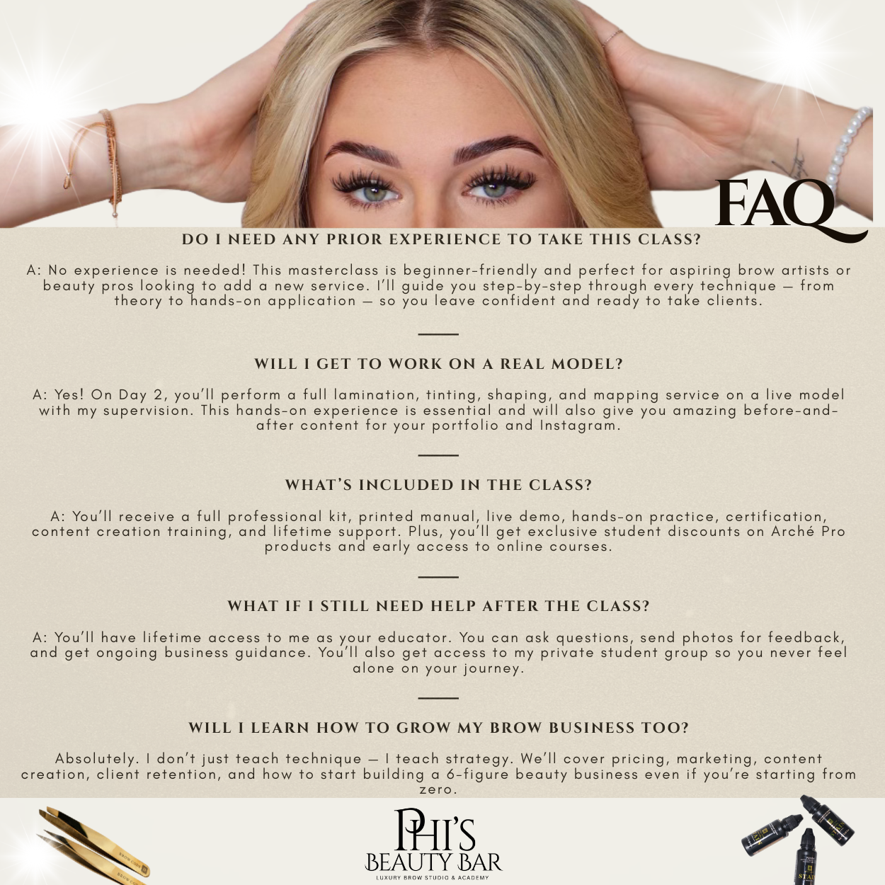 2 Day in person Group Brow Lamination, Tint, Wax & Shaping